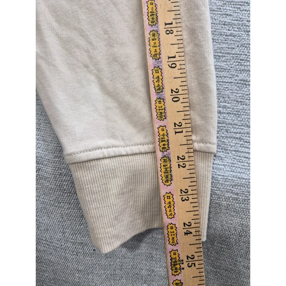 Old Navy Cardigan Sweater Mens L Beige Cotton French Terry Button Front V Neck